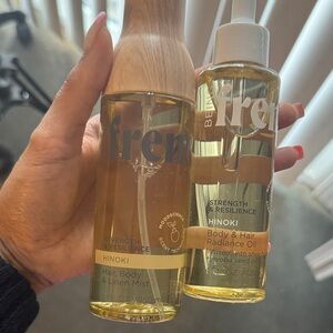 Being Frenshe hinoki hair & body oil + linen mist